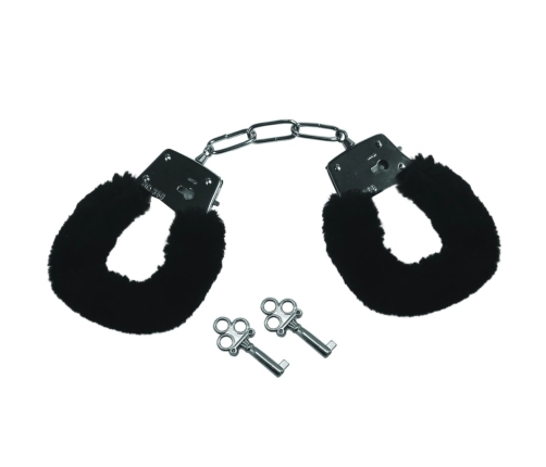 Sportsheets - Sex & Mischief Furry Handcuffs Black