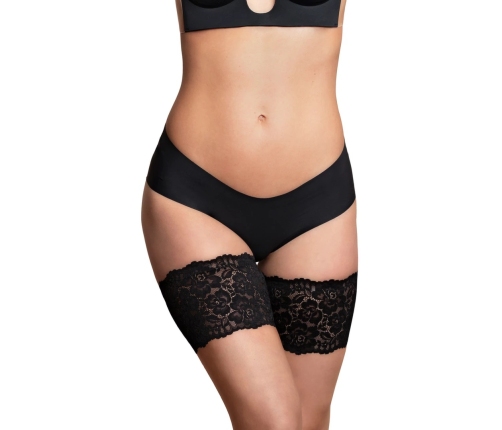 Bye Bra Thigh Bands Lace Black S - Seamless Anti-Friction Bands