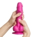 Strap-On-Me Sliding Skin Silicone Model Fuchsia L - Dual Density, Flexible