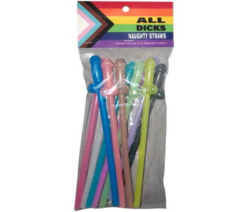 Kheper Games All Dicks Kolorowe Słomki Imprezowe 11 sztuk