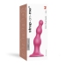 Strap-On-Me Dildo Plug Beads Metallic Raspberry Pink Medium