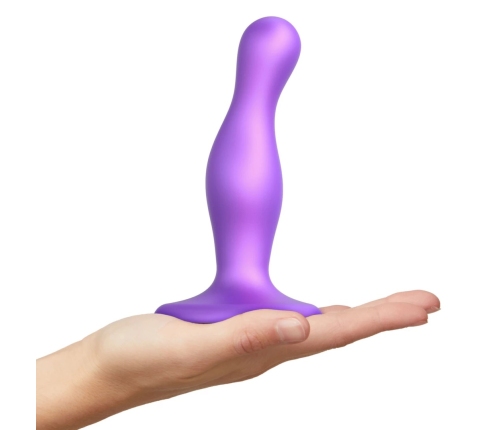 Strap-On-Me Curvy Plug Model L Metallic Purple - Liquid Silicone & Suction Cup