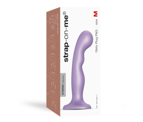 Strap-On-Me Dildo Plug P&G Metallic Lilac M - Liquid Silicone, Ergonomic