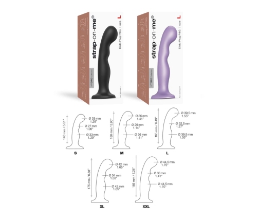 Strap-On-Me Dildo Plug P&G Large Metallic Lilac - Liquid Silicone