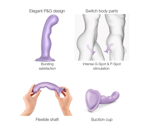 Strap-On-Me Dildo Plug P&G Large Metallic Lilac - Liquid Silicone