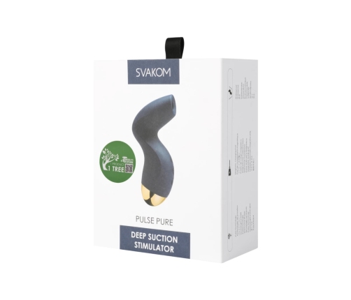 SVAKOM Pulse Pure Deep Suction System Dark Blue Silicone 129mm