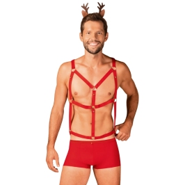 Obsessive Mr Reindy Costume Set L/XL - Harness, Shorts & Antler Headband