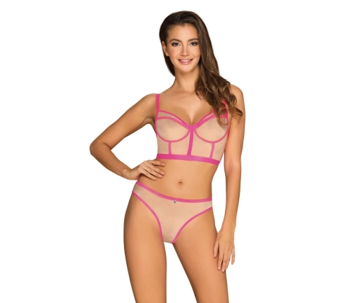 Obsessive - Nudelia 2-pcs Set Pink S/M