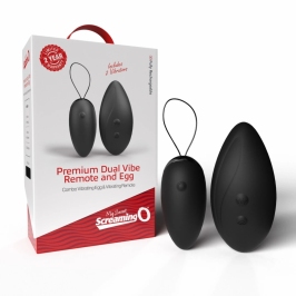 Screaming O Premium Dual Vibe Remote & Egg Silicone Set, Waterproof