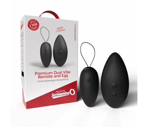 Screaming O Premium Dual Vibe Remote & Egg Silicone Set, Waterproof