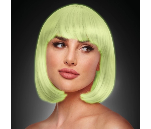 Pleasure Wigs Cici Pink Glow-In-The-Dark Bob Neon Effect