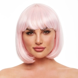 Pleasure Wigs Cici Pink Glow-In-The-Dark Bob Neon Effect