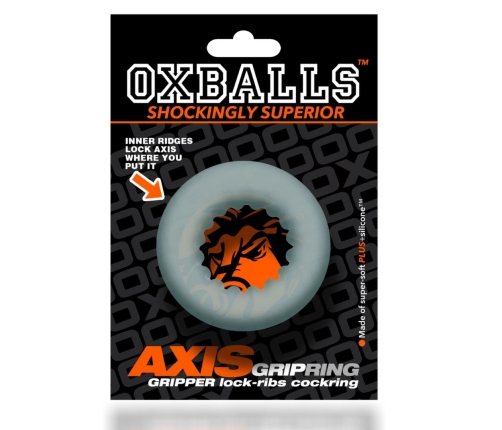 Oxballs AXIS Rib Griphold Comfort Ring Clear Ice Plus+Silicone 5 cm