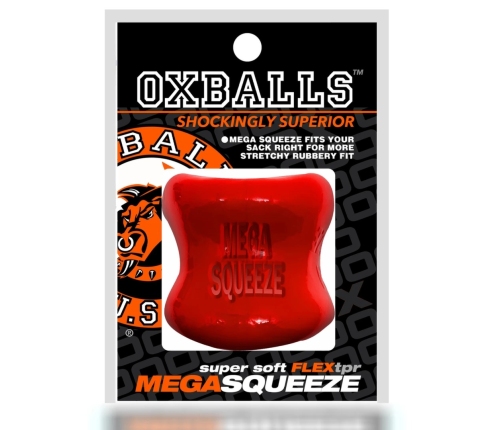 Oxballs Mega Squeeze Ergofit Ballstretcher Red Flexible Design 6cm