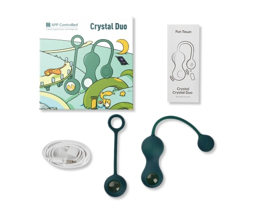 Magic Motion - Crystal Duo Smart Kegel Vibrator with Weight Set