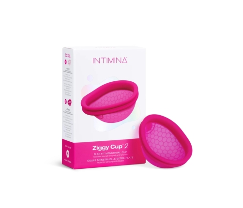 Intimina Ziggy Cup 2 Size B - Flexible Menstrual Disc with Ribbed Tab