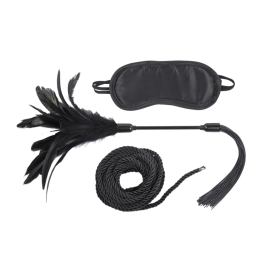 Sportsheets S&M Shadow Sensory Play Kit with Blindfold & Tickle Whip Sportsheets S&M Shadow Sensory Play Kit with Blindfold & Tickle Whip