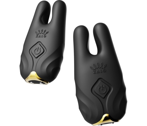 ZALO Nave Obsidian Black - Dual Motor Vibrating Nipple Clamp System