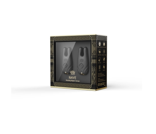 ZALO Nave Obsidian Black - Dual Motor Vibrating Nipple Clamp System