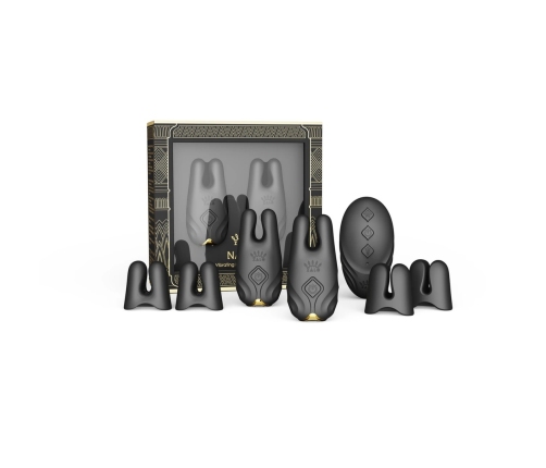 ZALO Nave Obsidian Black - Dual Motor Vibrating Nipple Clamp System