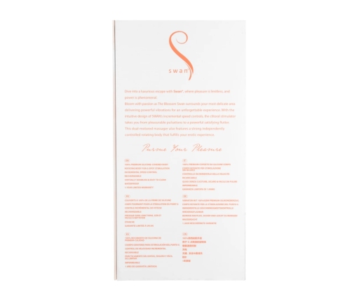 Swan Blossom Rotating & Vibrating Silicone Dual-Action Device Peach