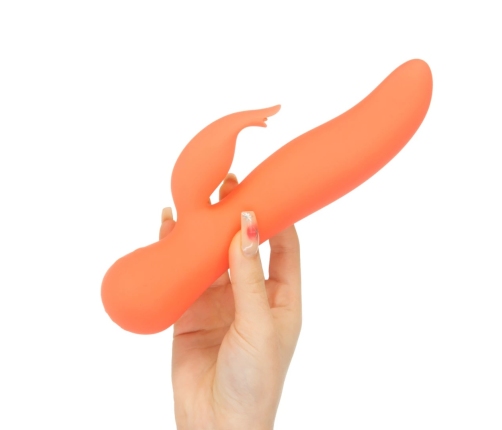 Swan Blossom Rotating & Vibrating Silicone Dual-Action Device Peach
