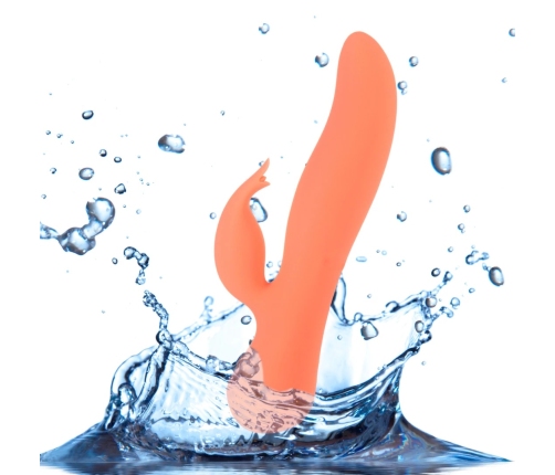 Swan Blossom Rotating & Vibrating Silicone Dual-Action Device Peach