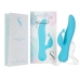 Swan The Kissing Swan Rotating Dual-Action Vibrator Blue Silicone 22cm