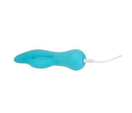 Swan The Kissing Swan Rotating Dual-Action Vibrator Blue Silicone 22cm