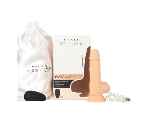 Naked Addiction - Thrusting Dong with Remote 16,5 cm Vanilla