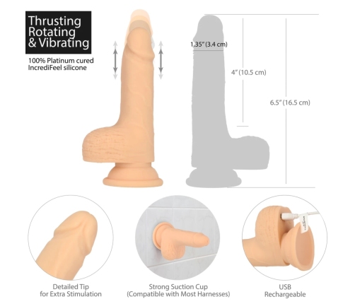 Naked Addiction - Thrusting Dong with Remote 16,5 cm Vanilla