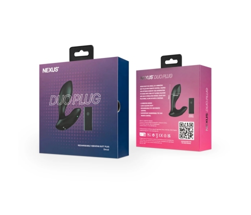 Nexus - Duo Plug Remote Control Beginner Butt Plug Small Black