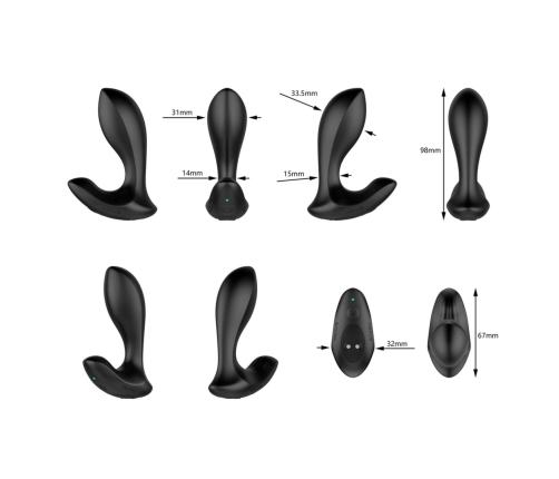 Nexus - Duo Plug Remote Control Beginner Butt Plug Small Black