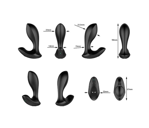 Nexus - Duo Plug Remote Control Beginner Butt Plug Small Black