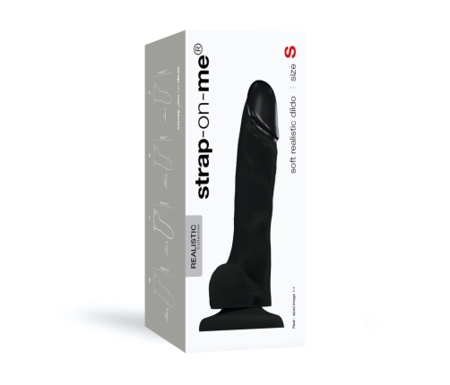 Strap-On-Me Soft Black Intimate Silicone Model S - Harness Compatible