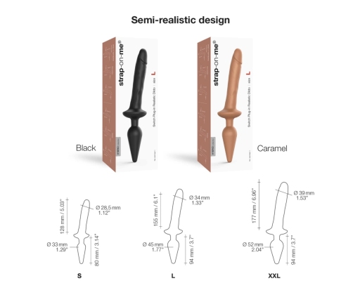 Strap-On-Me Switch Plug-in Intimate Machine XXL Caramel Silicone