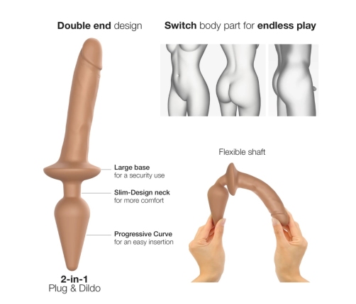 Strap-On-Me Switch Plug-in Intimate Machine XXL Caramel Silicone
