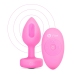 b-Vibe Vibrating Heart Plug S/M Pink - Remote Control, 15 Modes