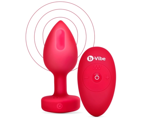 B-Vibe - Vibrating Heart Plug M/L Red