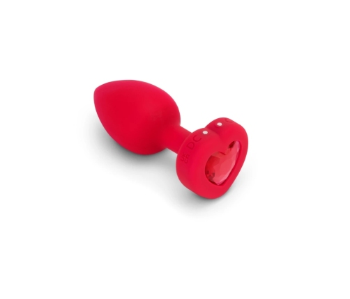 B-Vibe - Vibrating Heart Plug M/L Red