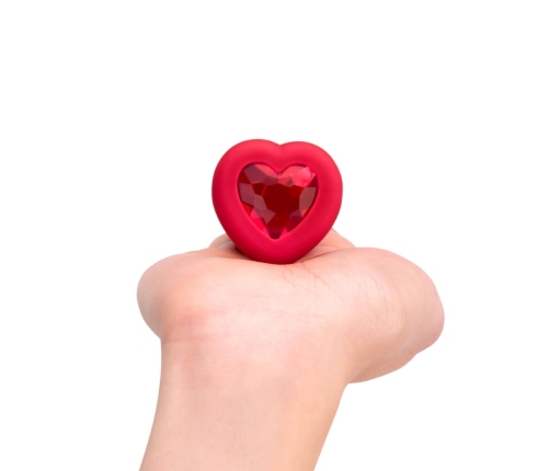 B-Vibe - Vibrating Heart Plug M/L Red
