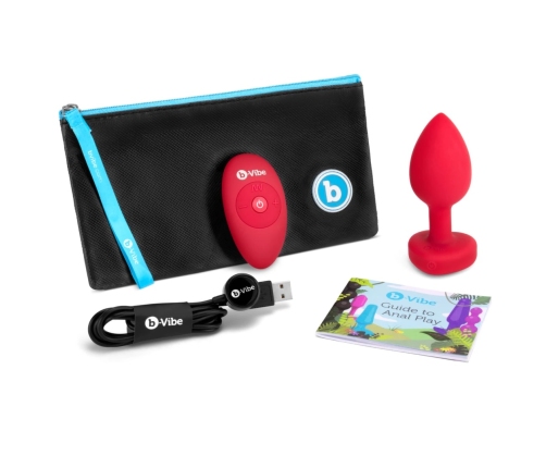 B-Vibe - Vibrating Heart Plug M/L Red