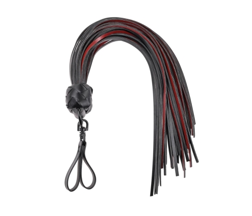 Sportsheets Saffron Finger Flogger Vegan Leather Scarlet-Black