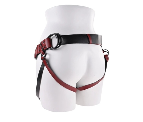 Sportsheets Saffron Monte Adjustable Intimate Harness Red Faux Leather
