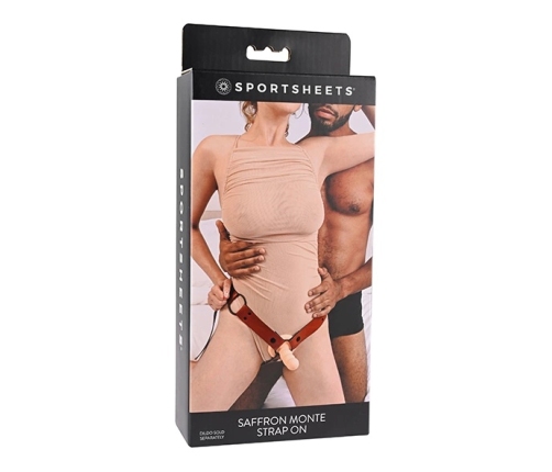 Sportsheets Saffron Monte Adjustable Intimate Harness Red Faux Leather