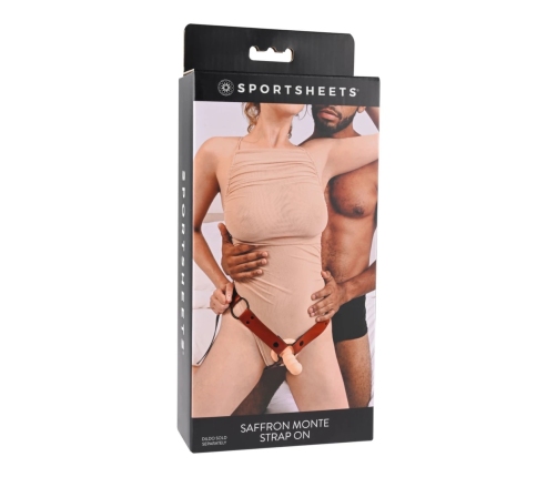 Sportsheets Saffron Monte Adjustable Intimate Harness Red Faux Leather