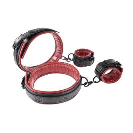 Sportsheets Saffron Thigh & Wrist Restraint Set, Adjustable Faux Leather