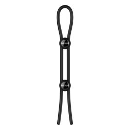 Nexus - Forge Double Adjustable Lasso Silicone Cock Ring Black