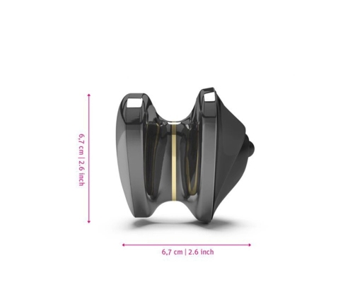 Mystim - Hearts Desire eStim Lay-On Vibrator Black