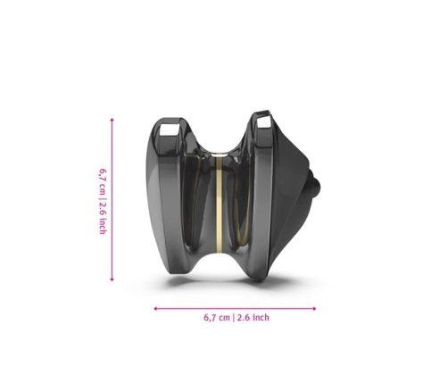 Mystim - Hearts Desire eStim Lay-On Vibrator Black